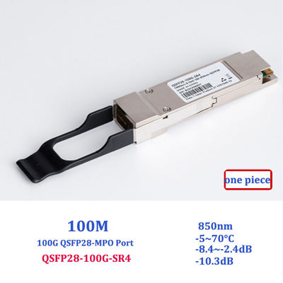 MPO LC Port 100g Qsfp28 Transceiver 0.1KM 2KM 10KM Distance