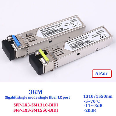 Sfp Lc Single Mode 1.25G Gigabit Transceiver Module Compatible With H3C